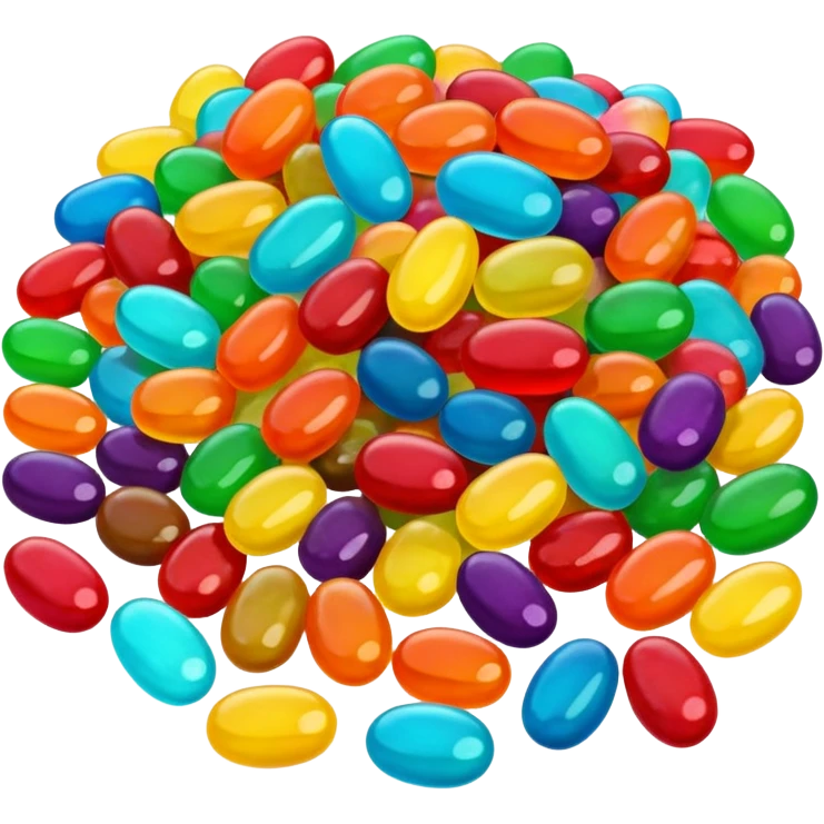 Happy jellybean emoji