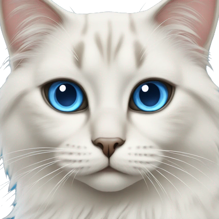 Neva Masquerade cat blue eyes emoji