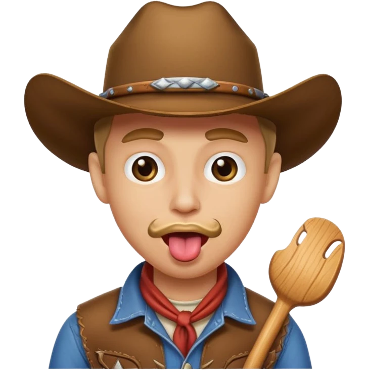 cowboy face sticking tongue out😛 emoji