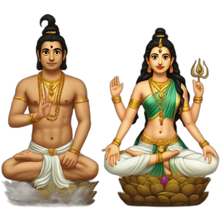 Shivji and parvatiji  emoji