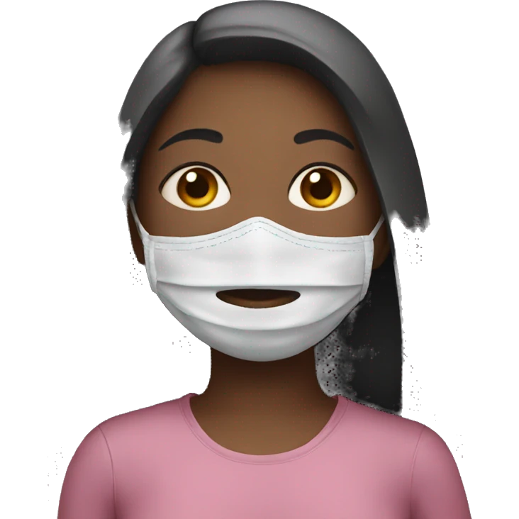 Girl wearing a mask emoji