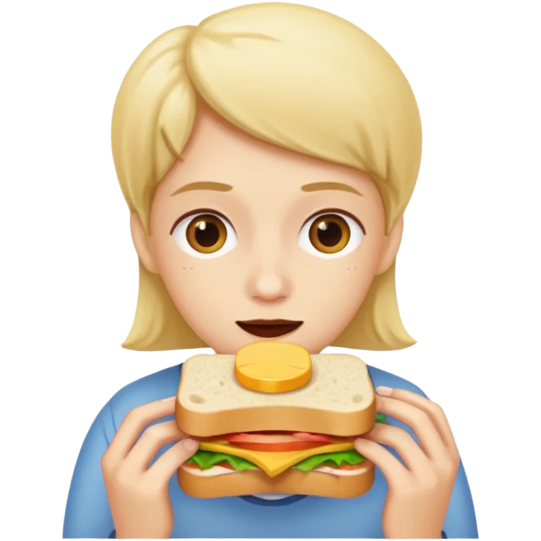 someone eating lunch emoji