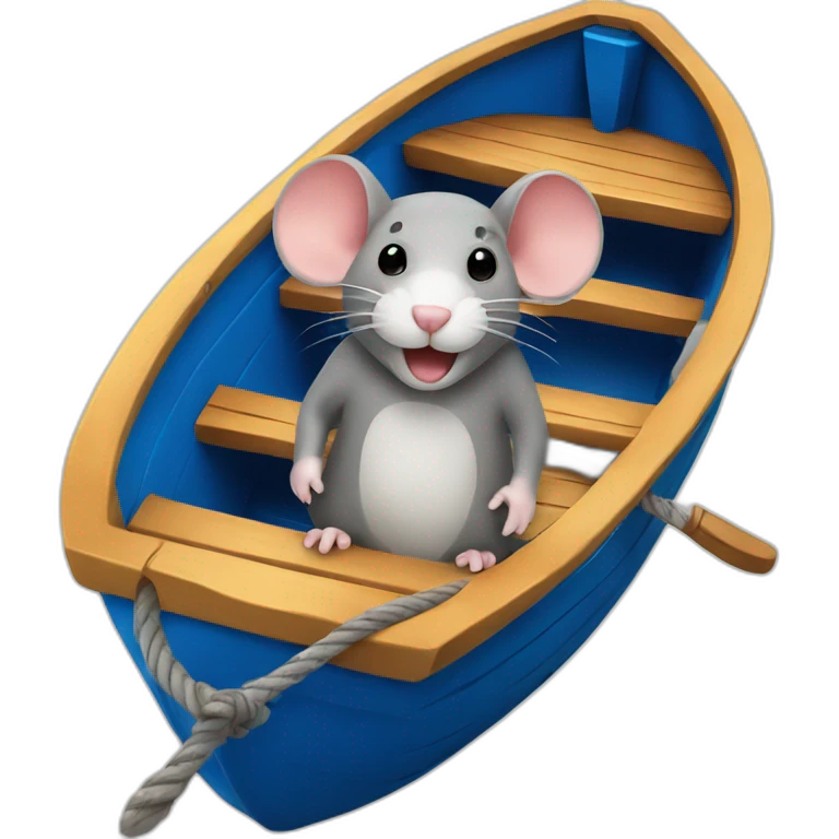 rat sur un bateau emoji