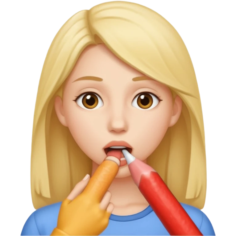 A sexy young woman sucking penis emoji