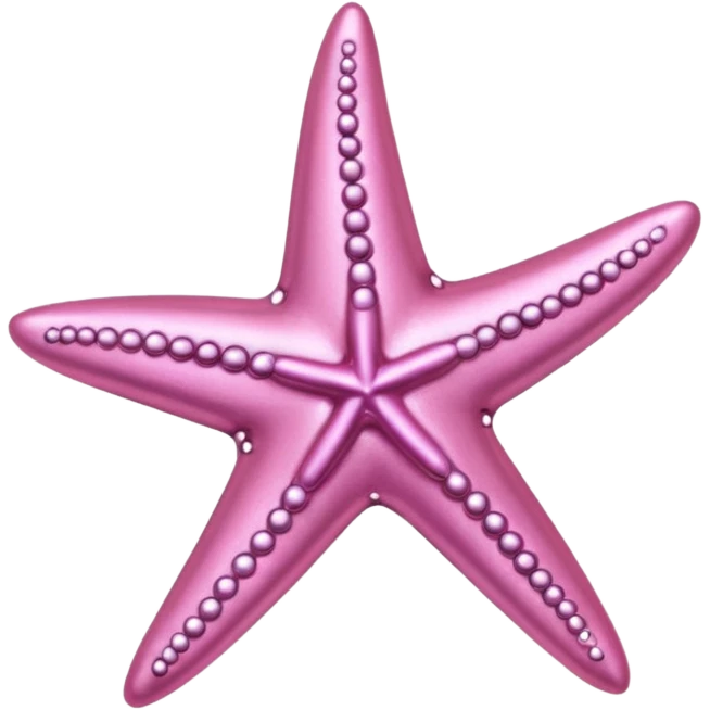 pink metallic sea star shaped hair clip emoji