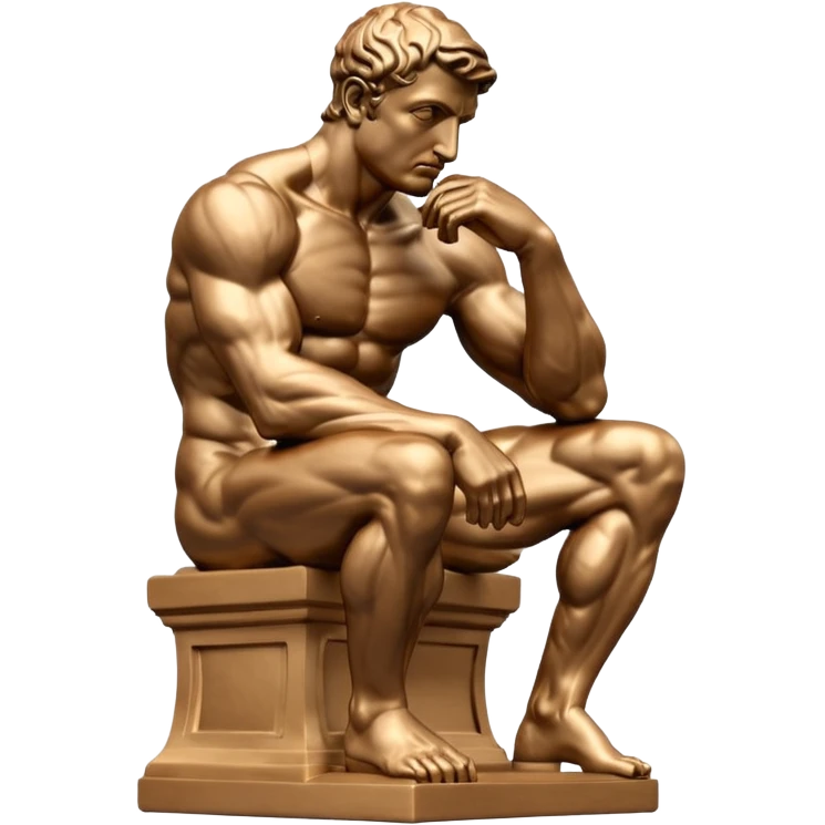 La estatua del pensandor estilo griego  emoji