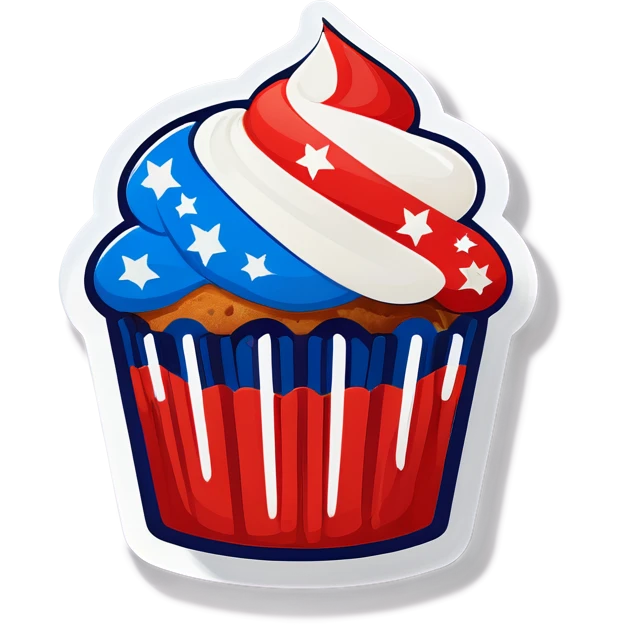 Patriotic muffin  emoji