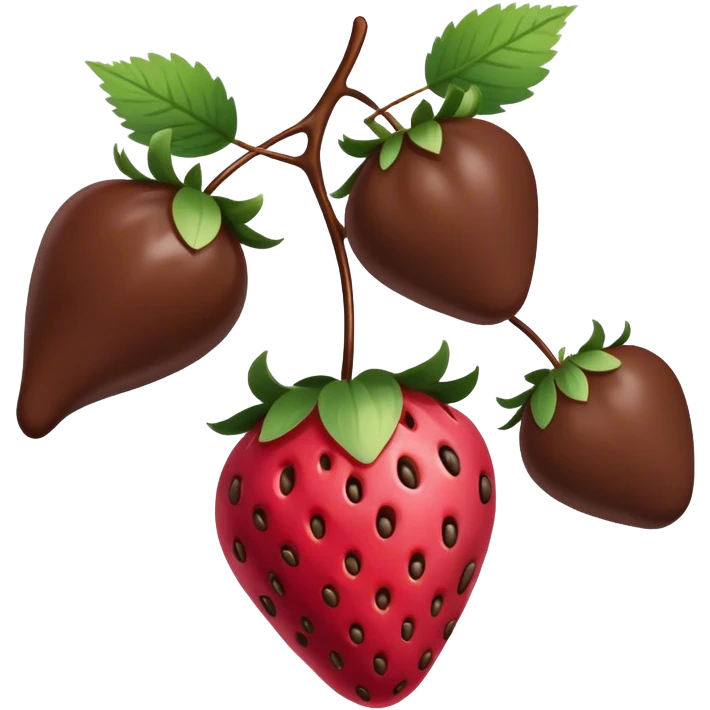 Chocolate-covered strawberries  emoji