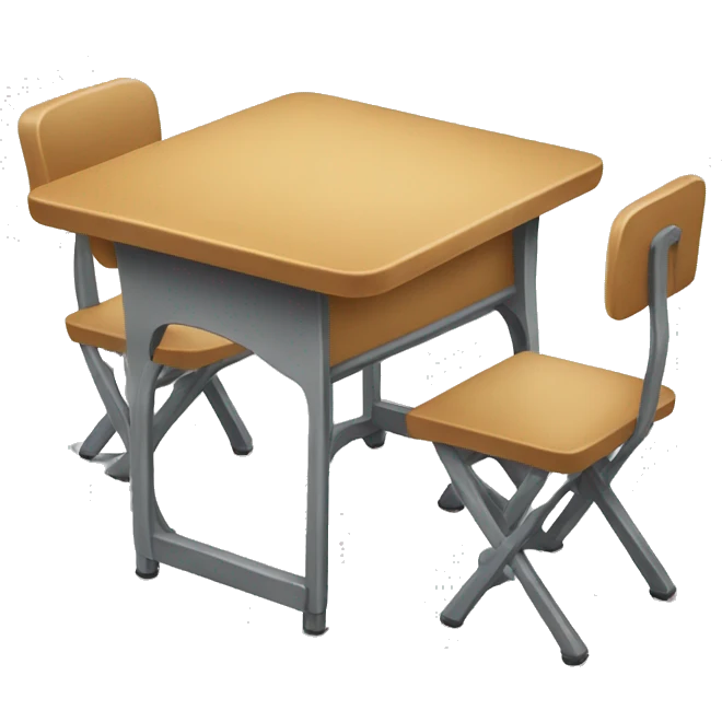 classroom table and chair emoji