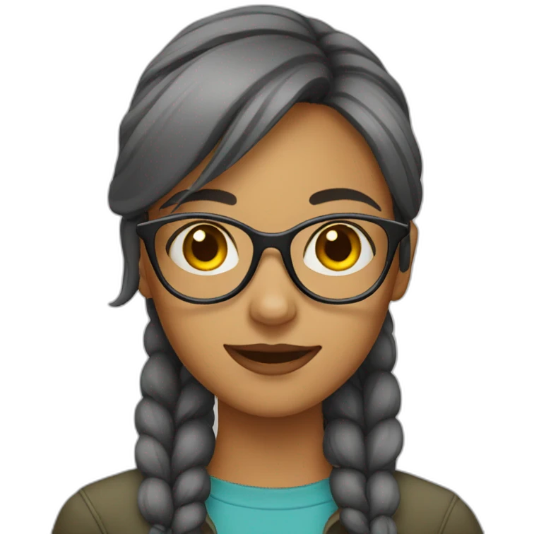 Girl wearing glasses emoji