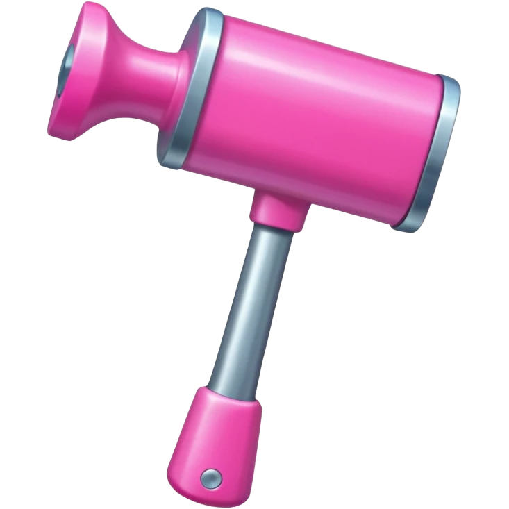 Pink big party hammer emoji