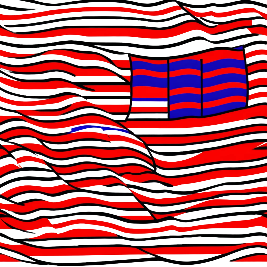 Thai flag with red, white, and blue horizontal stripes emoji