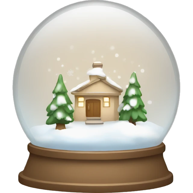 Beige snow globe emoji