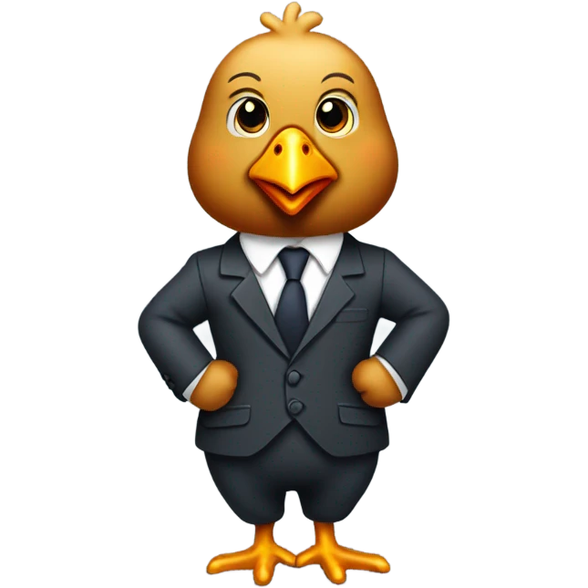 Chicken in a suit emoji