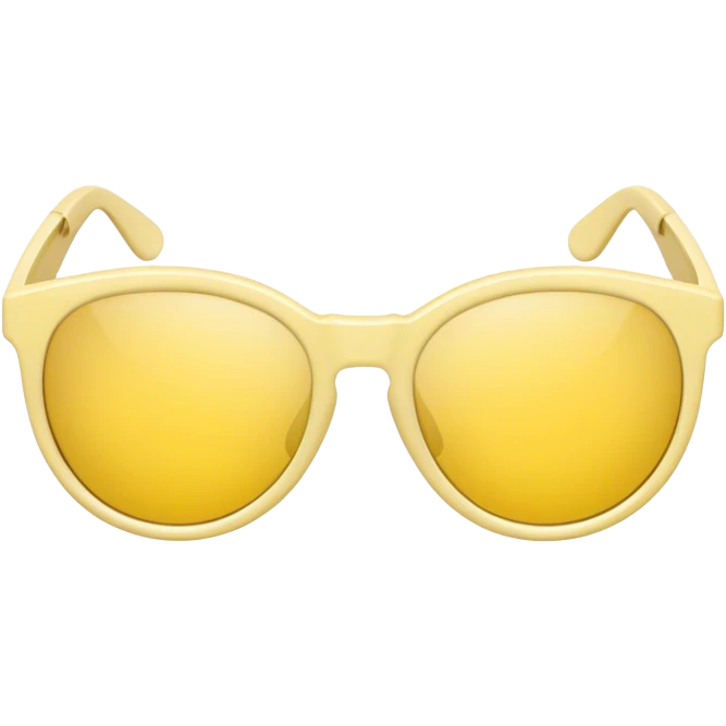 Pale Yellow sunglasses emoji