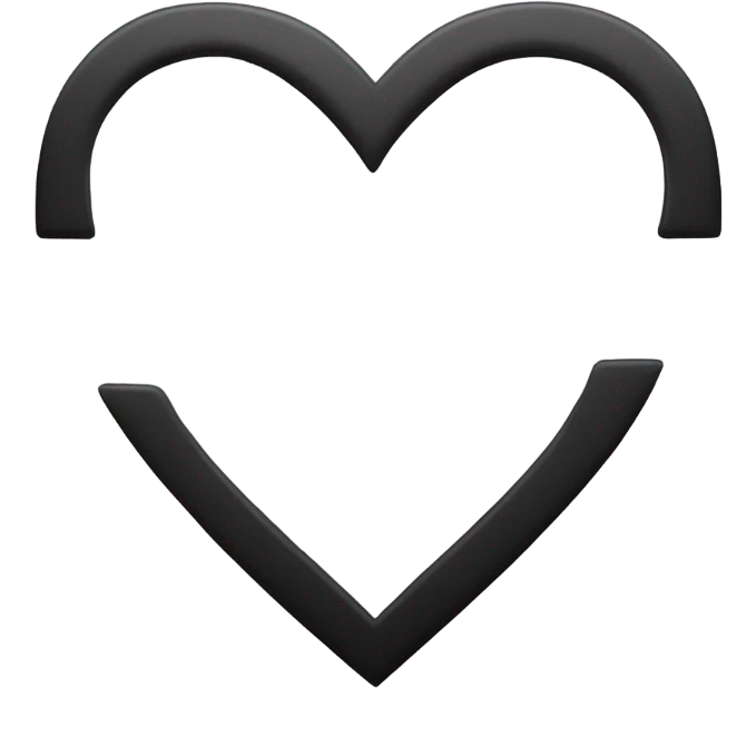 Half white and half black heart emoji
