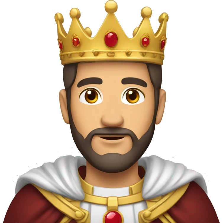 Christiano que se ajenoullé en longent la couronne emoji
