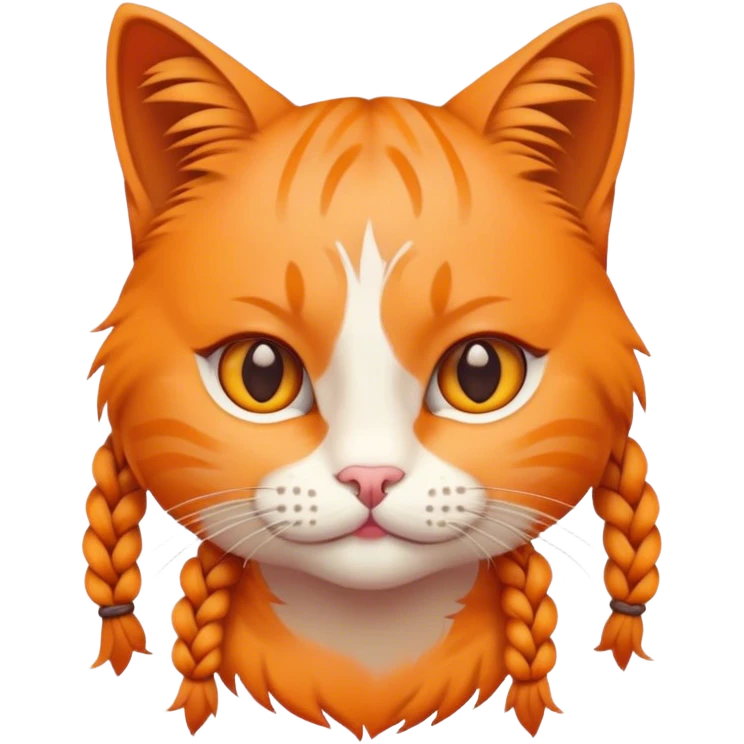 Cat with braids emoji
