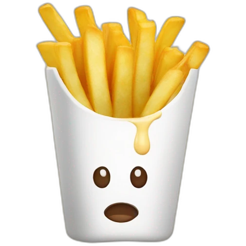 french fries with mayonnaise emoji