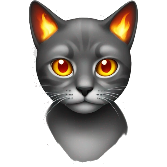 Cat with fire in eyes  emoji