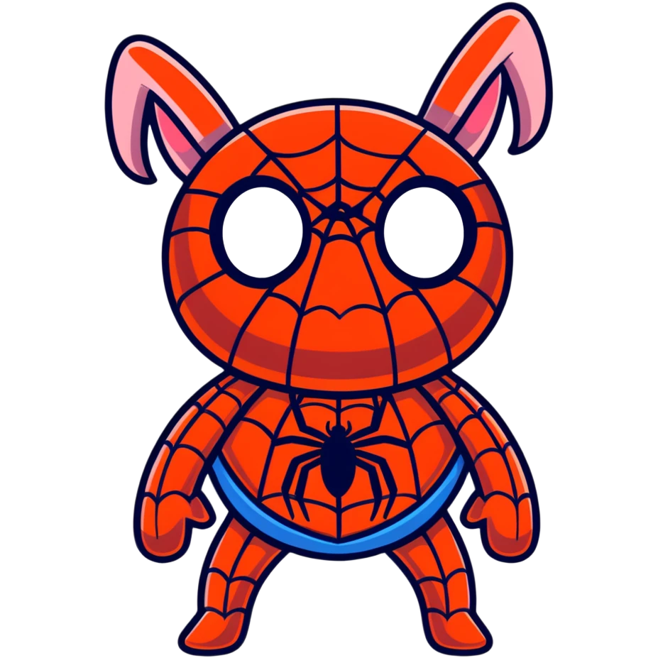 Spider-Ham face, cartoon style, bold colors emoji