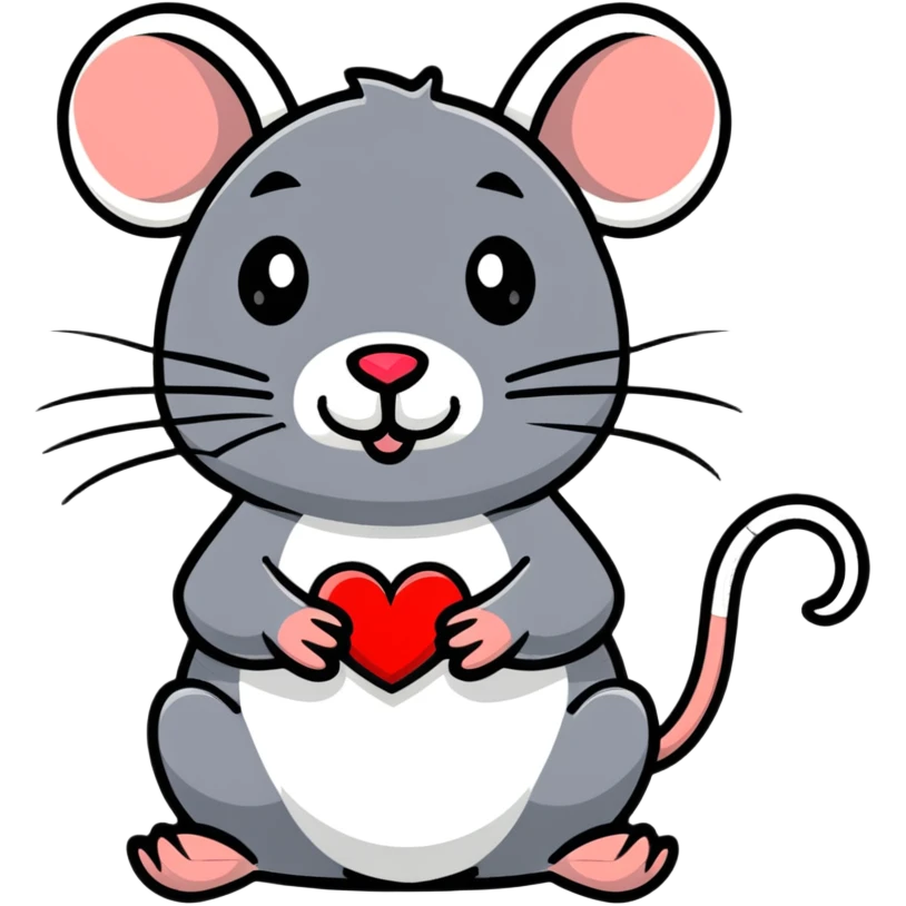 Rat with heart eyes  emoji
