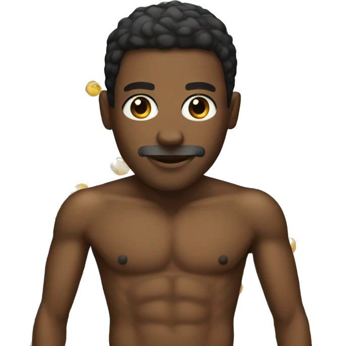 A black man wearing a bikini  emoji