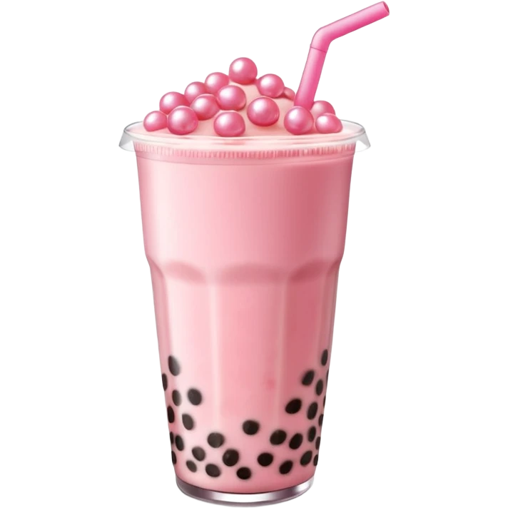 strawberry boba milk tea emoji