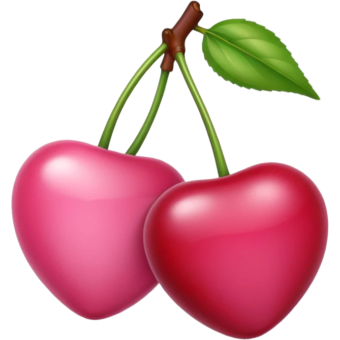 Pink cherries emoji
