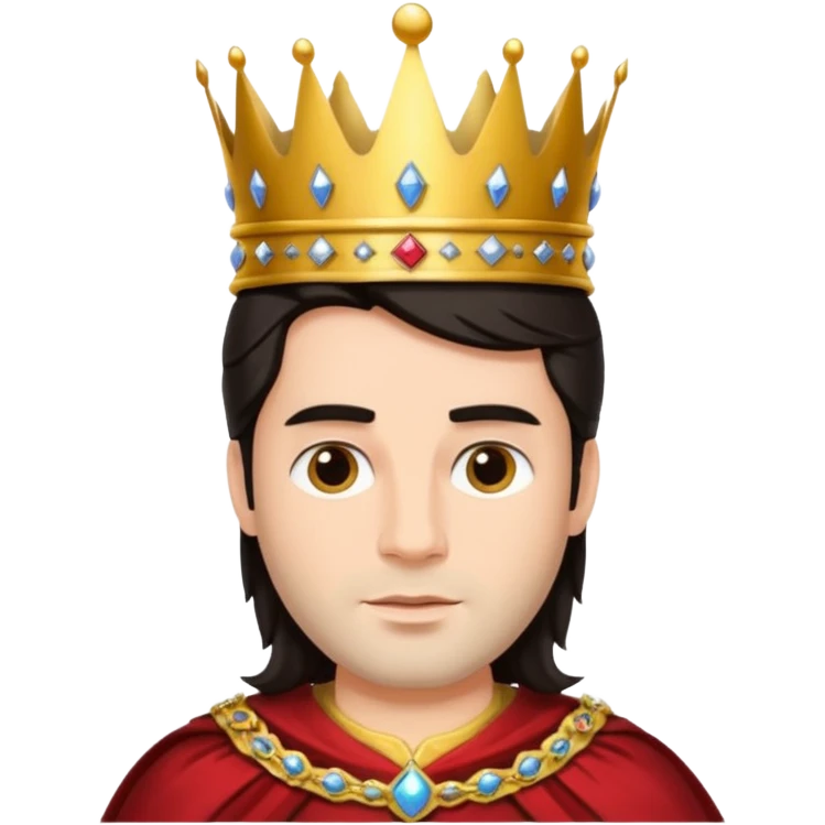 King: dark hair  emoji