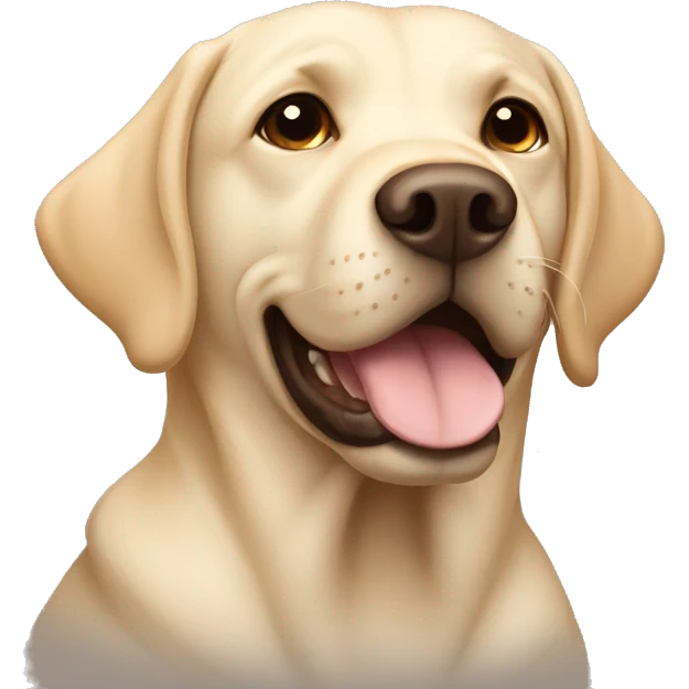 light beige labrador with brown folded ears emoji