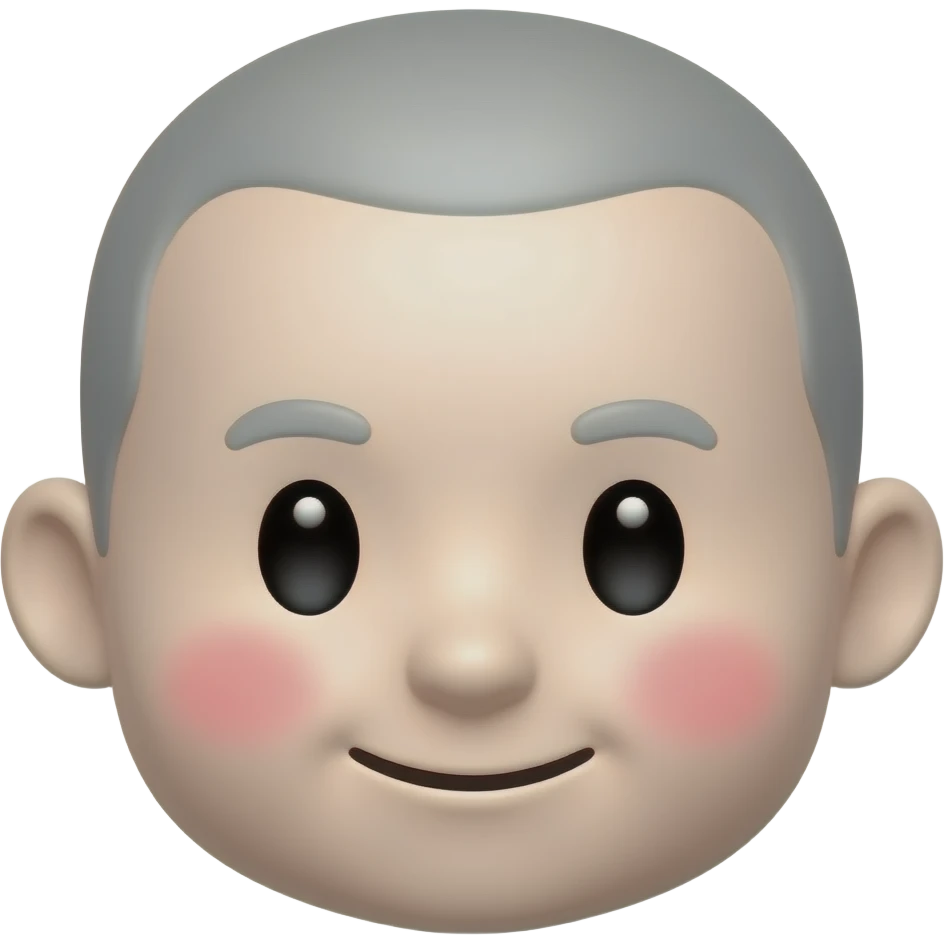 흰색 얼굴의 붉은색 홍조를 하고 있는 귀여운 만화 이모티콘 emoji