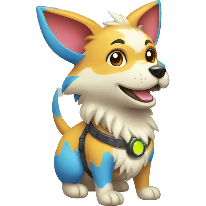 Colorful Electric Dog Pokémon emoji