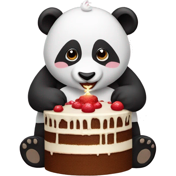 PANDA WITH CAKE emoji