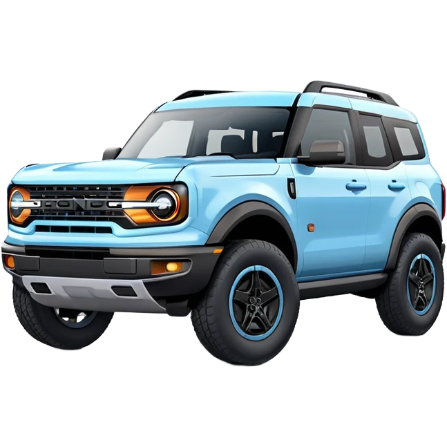 Ford bronco sport baby blue emoji