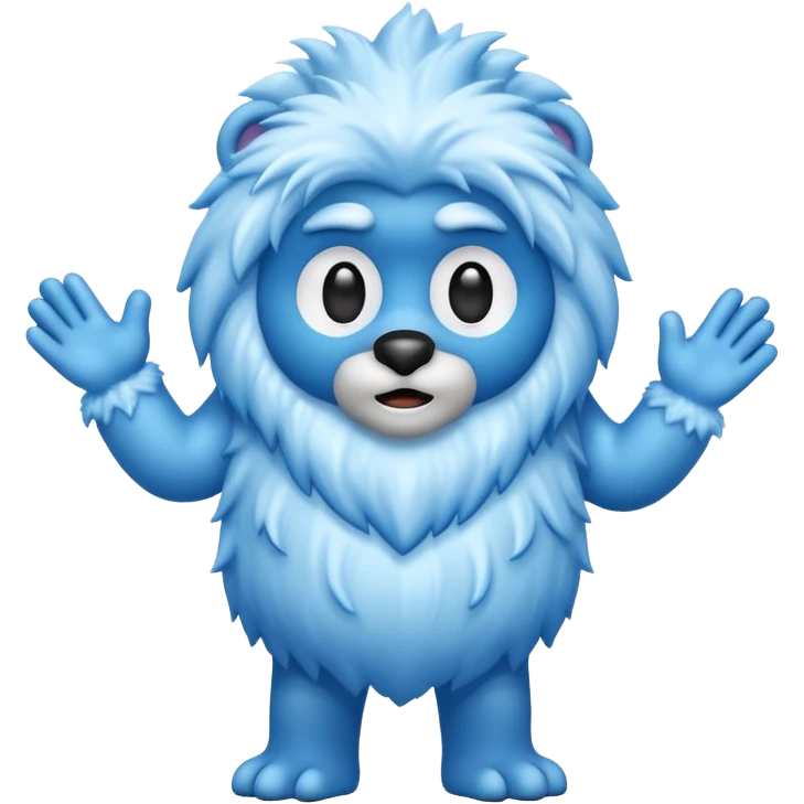 BLUE SNOW YETI emoji