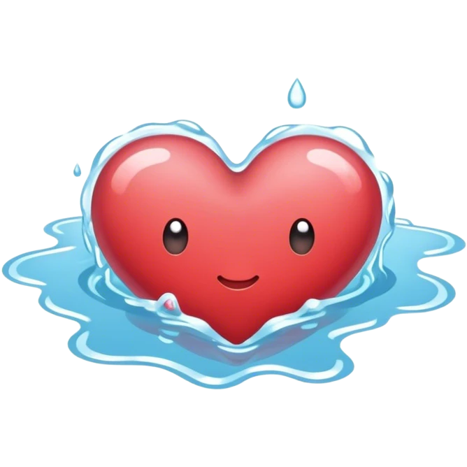 Heart in puddle emoji
