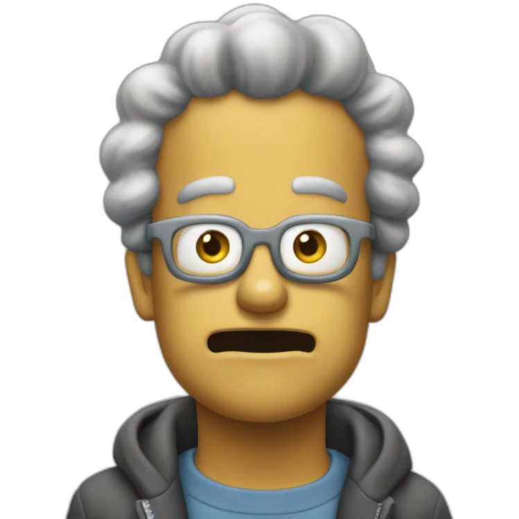 bart pensando en una nube emoji