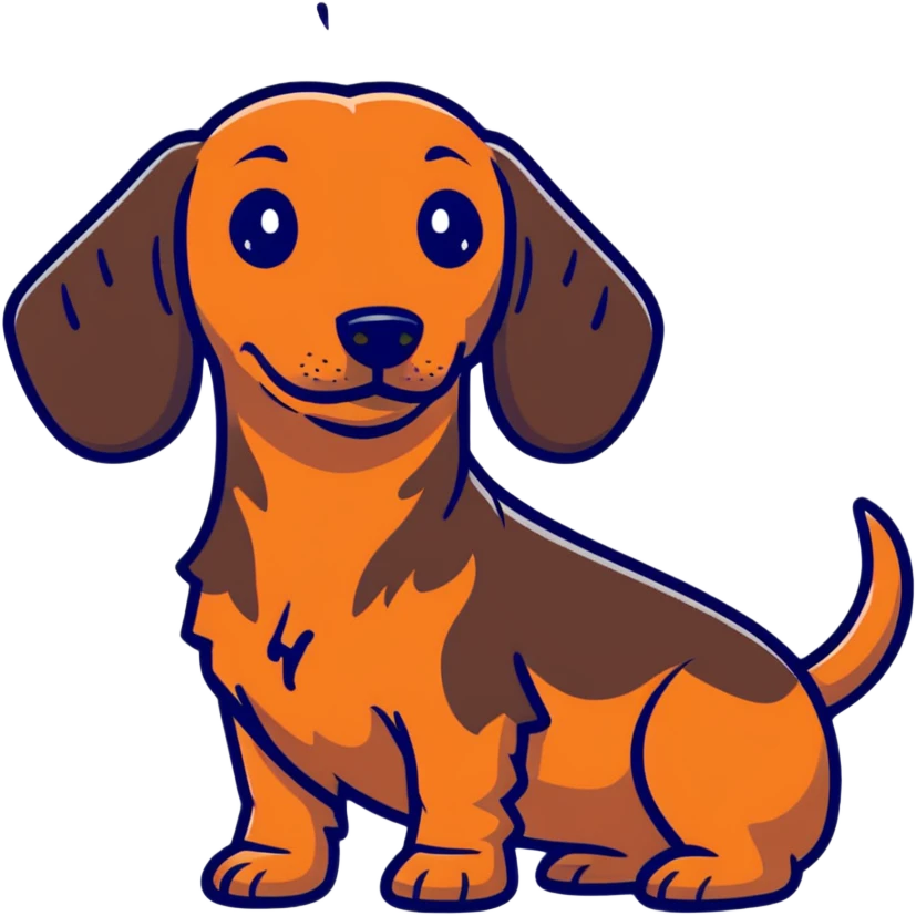 cute dachshund emoji