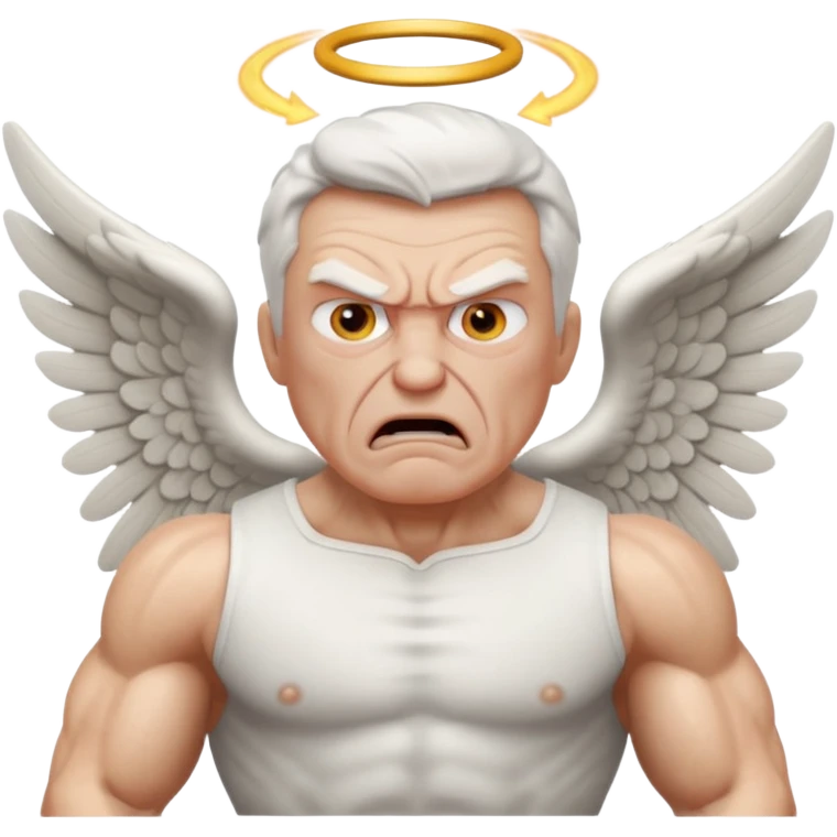 No real face angry older white male Italian animated angel I don't want a real face emoji