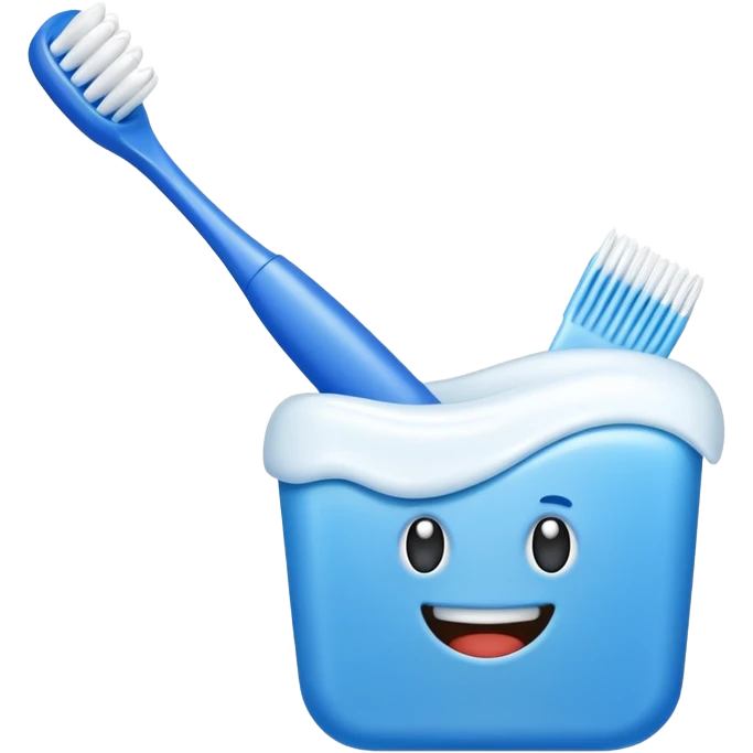 toothpaste and toothbrush emoji