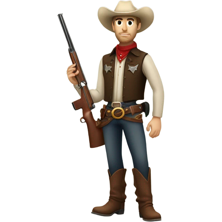 cowboy white guy with a shotgun emoji