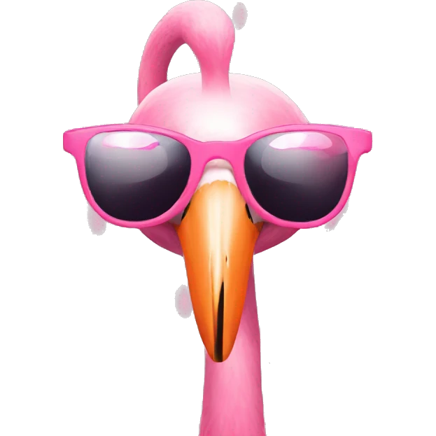 Flamingo sunglasses emoji