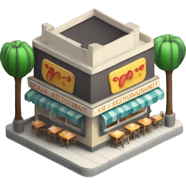 isometric restaurant emoji