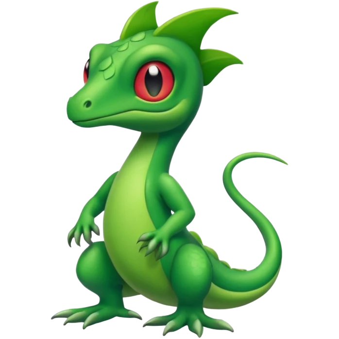 Grovyle-hybrid-Fakémon-creature (full body) emoji