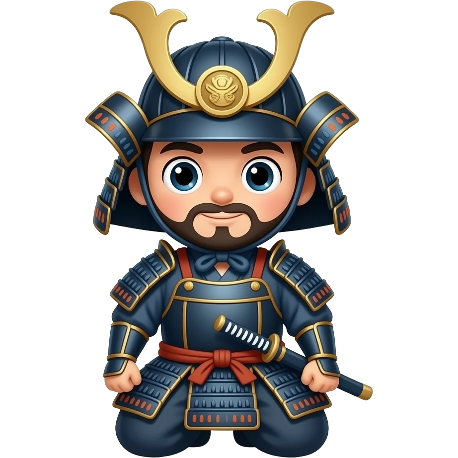 very cute ronin emoji (on knees) emoji