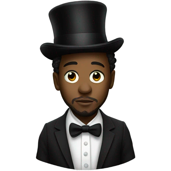 Kendrick Lamar wearing a top hat emoji