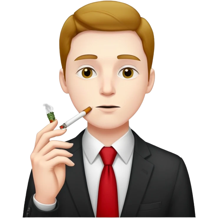 Эмодзи с лицом трампа который курит косяк марихуаны emoji