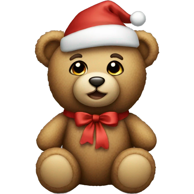 Christmas teddy bear emoji