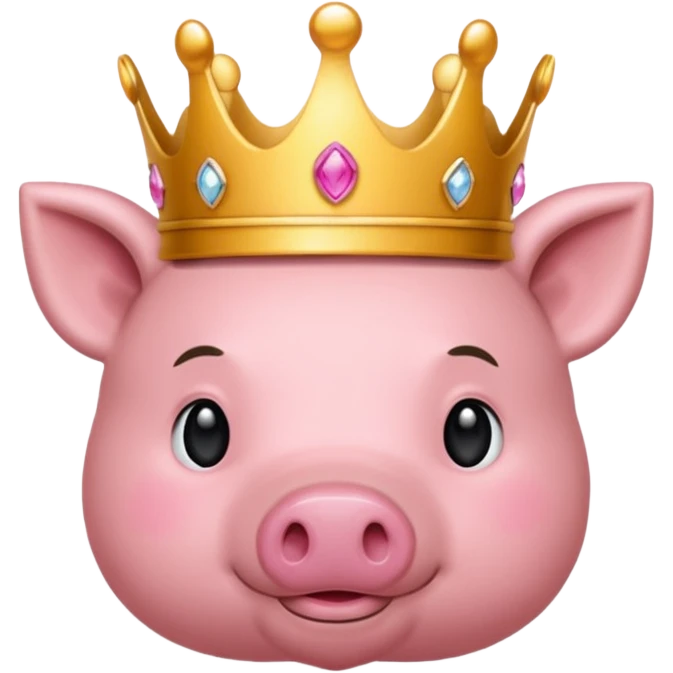 Porc avec couronne  emoji